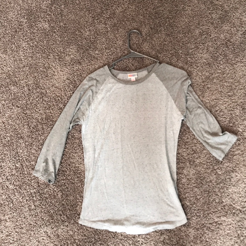 White & Grey Baseball Tee